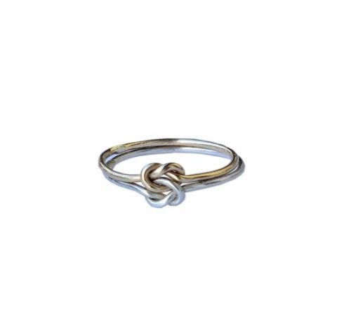 anello doppio nodo oro argento